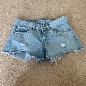 BDG light jean shorts